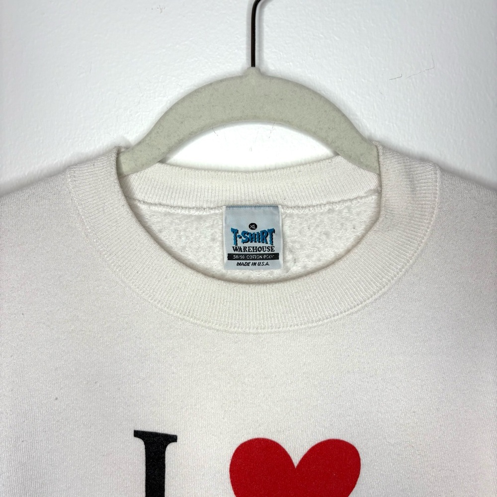 I love Jesus Jesus Loves You Vintage Crewneck Sweatshirt Women’s XL White - Picture 5 of 12